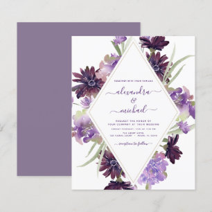 Budget Dusty Purple Wedding Floral Greenery