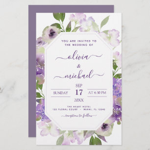 Budget Dusty Purple Wedding Floral Greenery