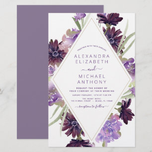 Budget Dusty Purple Wedding Floral Greenery