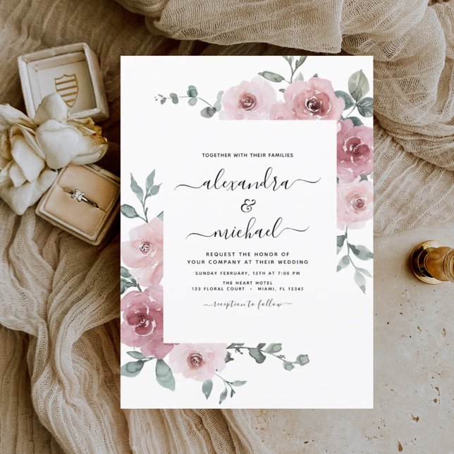Budget Dusty Rose Pink Floral Greenery Wedding (Creator Uploaded)