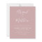 Budget Dusty Rose Simple Wedding Invitation