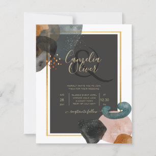 BUDGET Earth Tones Abstract Wedding