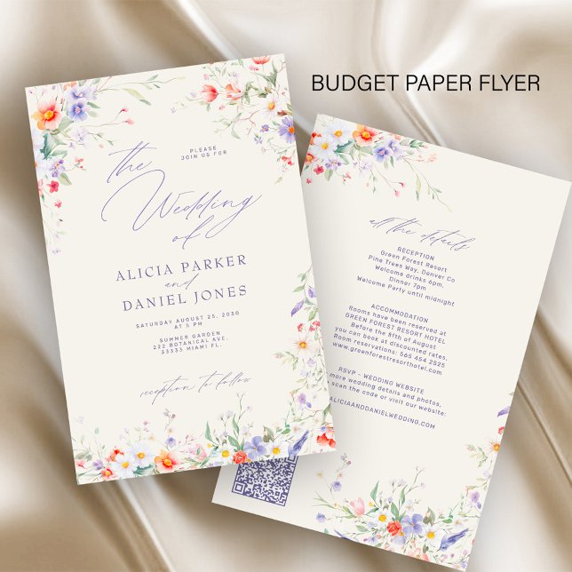 Budget elegant all in one wedding invitation flyer (Creator Uploaded)