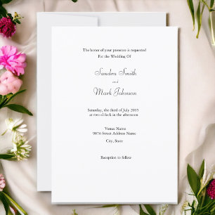 Budget Elegant and Simple Classic Style Invitation