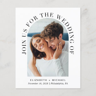 Budget Elegant Arch Photo Wedding Invitation
