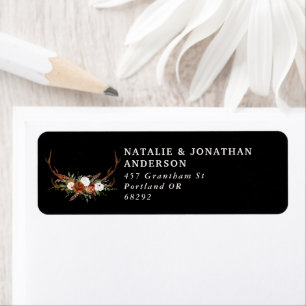 Budget elegant black terracotta floral botanical