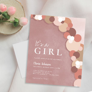 Budget Elegant Boho Cute Baby Shower Invitatation