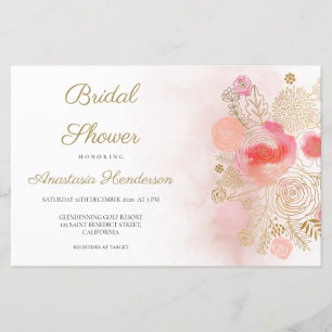 Budget Elegant Bridal Shower invitation.