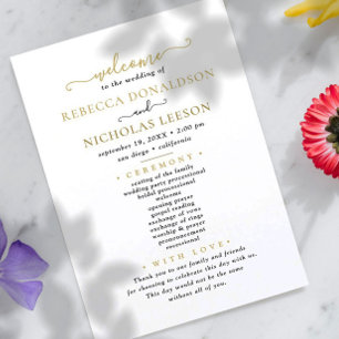 Budget Elegant Calligraphy Wedding Program