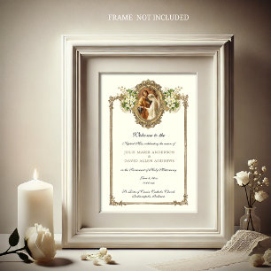 Budget Elegant Catholic Wedding Program Stationery