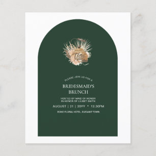 BUDGET Elegant Emerald Green Typography Wedding Flyer
