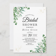 Budget Elegant Eucalyptus Leaves Bridal Shower