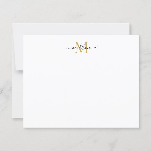 Budget Elegant Feminine Script Monogram Gold (Front)