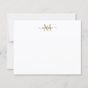 Budget Elegant Feminine Script Monogram Gold