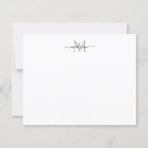 Budget Elegant Feminine Script Monogram Grey Sheet