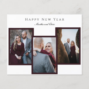 Budget Elegant Happy New Year Script Photo Collage