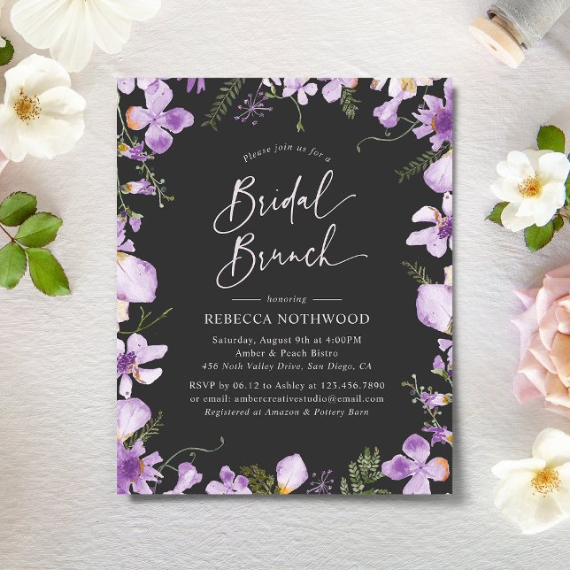 Budget Elegant Lavender Bridal Brunch Invitation (Creator Uploaded)
