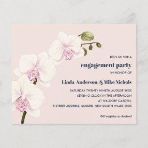 BUDGET Elegant Orchid Branch PInk and navy wedding