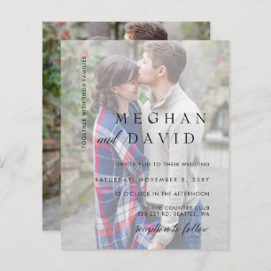 Budget Elegant Photo Overlay Wedding Invitation