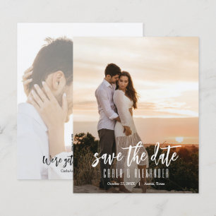 Budget Elegant Photo QR Code Wedding Save The Date