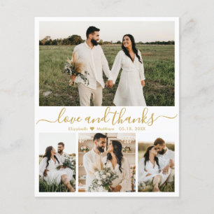 Budget Elegant Photo Wedding Thank You Card