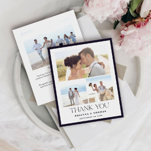 Budget Elegant Photo Wedding Thank You Card