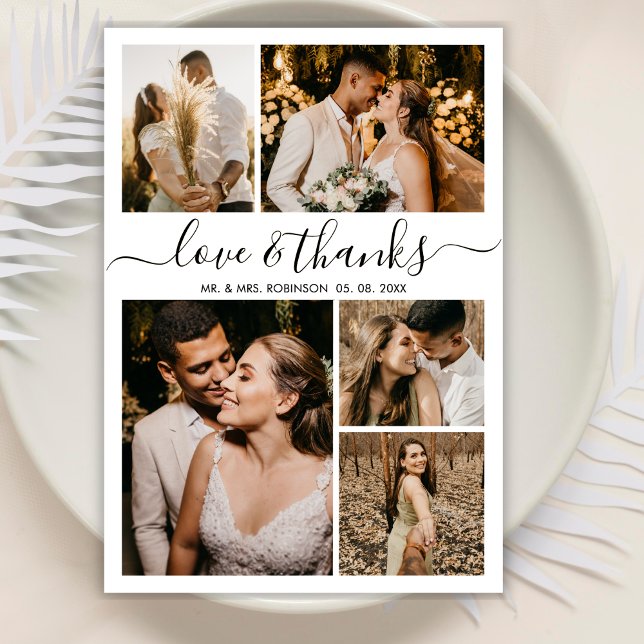 Budget Elegant Photo Wedding Thank You Flyer (Creator Uploaded)