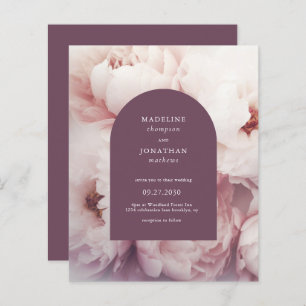 BUDGET Elegant Regal Purple Peonies Arch Wedding