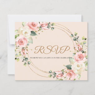BUDGET Elegant RSVP Card.