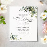 Budget Elegant Rustic Greenery Wedding Invitation<br><div class="desc">This elegant collection features mixed watercolor greenery leaves paired with a classy serif & delicate sans font in black,  with a monogram on the back. Matching items available: www.bit.ly/3a3h3fv</div>