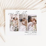Budget Elegant Save the Date 3 Photo Invitations Flyer<br><div class="desc">Budget Modern and Elegant Landscape Horizontal Three (3) Photo Save the Date Wedding Magnet with hand lettered script typography. The save the date invitation magnet includes script typography and chic and simple design that you can add your customised engagement photograph picture to.</div>