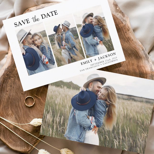 Budget Elegant Save the Date 4 Photo  (Creator Uploaded)