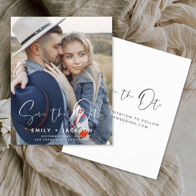 Budget Elegant Save the Date Photo Modern (Creator Uploaded)