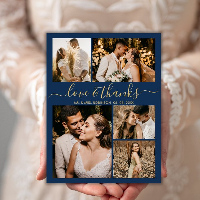 Budget Elegant Script Photo Wedding Thank You Flye Flyer (Creator Uploaded)