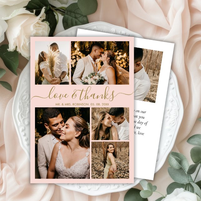 Budget Elegant Script Photo Wedding Thank You Flyer (Creator Uploaded)