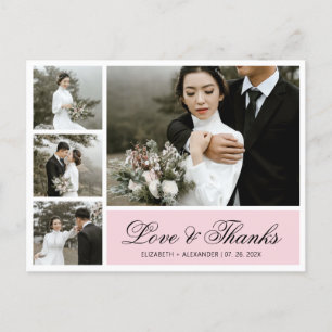 Budget Elegant Script Wedding Thank You Postcard