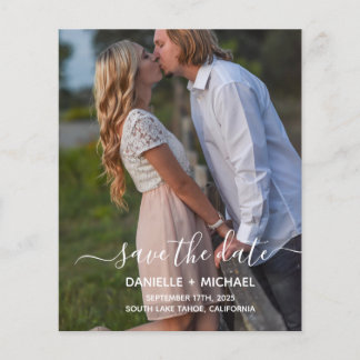 Budget Elegant Simple Save the Date with Photo