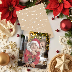 Budget Elegant Vellum Effect Christmas Photo