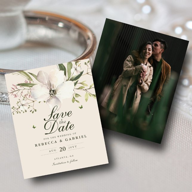 Budget Elegant Watercolor Floral Wed Save The Date (Creator Uploaded)