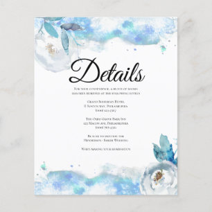 Budget/Elegant Wedding Details Card. Flyer