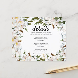 Budget/Elegant Wedding Details Card. Invitation
