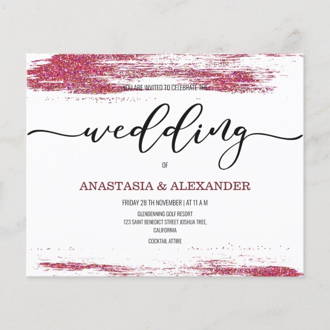 BUDGET/Elegant wedding invitation. Flyer (Front)