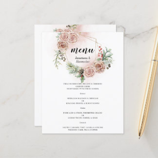 Budget Elegant WEDDING MENU.