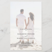 Budget Elegant Wedding Photo Save the Date