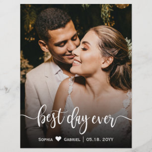 Budget Elegant Wedding Photo Thank You Card