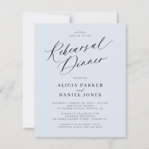 Budget elegant wedding rehearsal dinner invitation