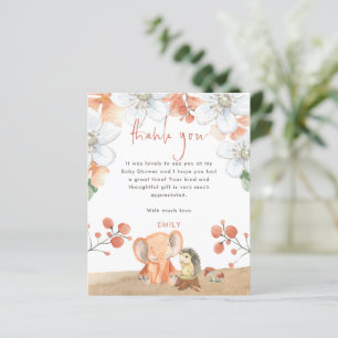 Budget Elephant Hedgehog Thank You Baby Shower