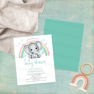 Budget Elephant Rainbow Gender Neutral Baby Shower