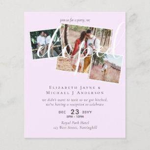 BUDGET Elopement Invitations PHOTO Collage