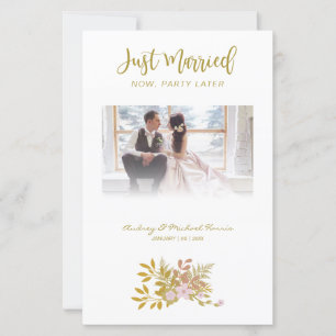 Budget Elopement Photo Wedding Elegant Floral 